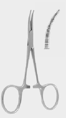 Кровоспинний затискач ХАРТМАНА (HARTMANN) (вигнутий) 10 см (cm)